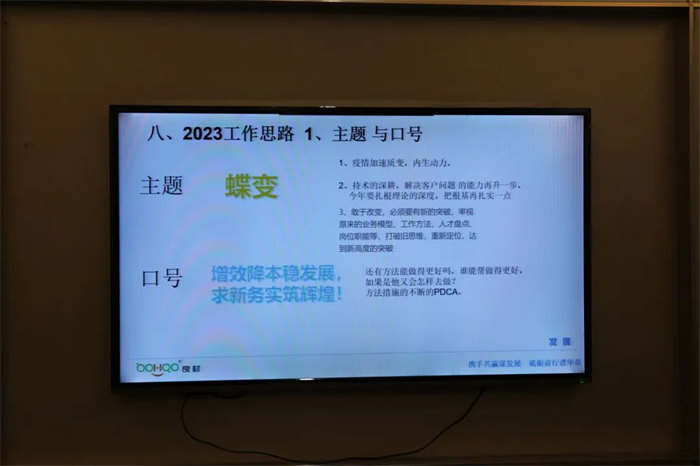 廣東博皓召開2022年度年終總結暨2023年工作計劃會議：2023年主題與口號